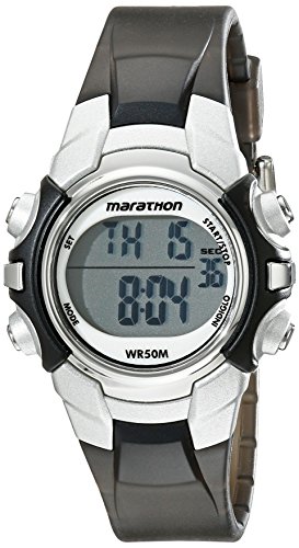Product Cover Marathon by Timex Unisex T5K805 Digital Mid-Size Black/Silver-Tone Resin Strap Watch