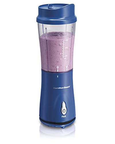 Product Cover Hamilton Beach Personal Smoothie Blender With 14 Oz Travel Cup And Lid, Blue 51132