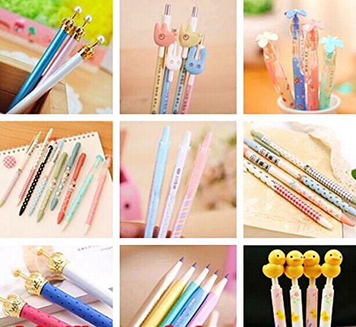 Product Cover 15pcs Cartoon School Kids Kawaii Korean Mechanical Pencil with Lead Refill Jelly Eraser set