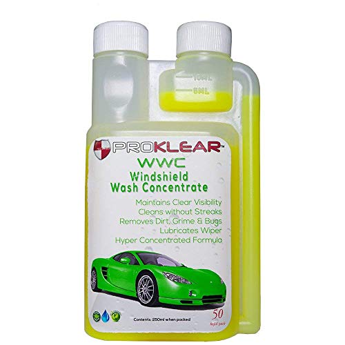 Product Cover PROKLEAR Wash Additive Concentrate - Keeps Windshield Clear and Wipers Lubricated 50 Refills (250ml)