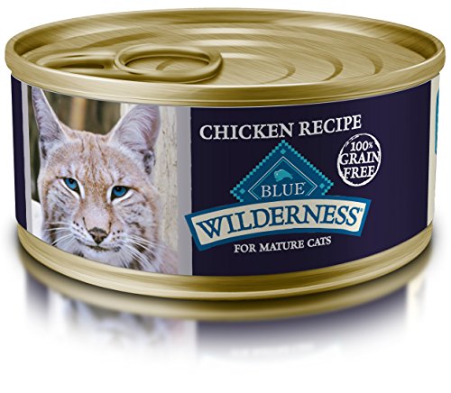 Product Cover Blue Wilderness Mature Grain Free Chicken Pate Wet Cat Food 5.5-Oz (Pack Of 24)