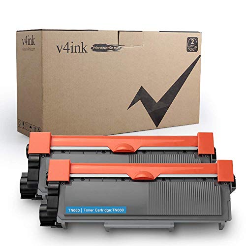 Product Cover V4INK Compatible Toner Cartridge Replacement for Brother TN630 TN660 (Black, 2-Pack),for use in HL-L2340DW HL-L2300D HL-L2380DW MFC-L2700DW L2740DW DCP-L2540DW L2520DW HL-L2320D MFC-L2720DW L2740DW