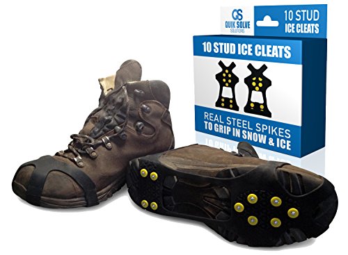 Product Cover Quik Solve Ice Snow Traction Shoe Boot Cleats - No Slip Gripper Spikes XL