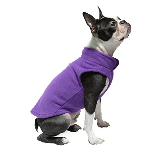 Product Cover Gooby - Fleece Vest, Small Dog Pullover Fleece Jacket with Leash Ring, Lavender, X-Small