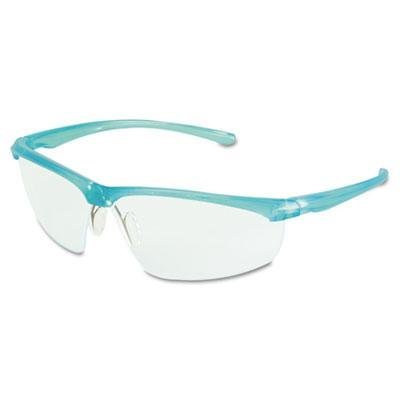 Product Cover 3M 11735 Refine 201 Safety Glasses, Wraparound, Clear AntiFog Lens, Teal Frame