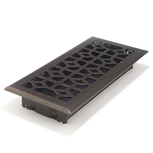 Product Cover Accord AMFRRBM410 Marquis Floor Register, 4-Inch x 10-Inch(Duct Opening Measurements), Dark Oil-Rubbed Bronze
