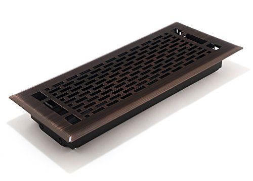 Product Cover Accord AMFRRBMA412 Manhattan Floor Register, 4-Inch x 12-Inch(Duct Opening Measurements), Light Oil-Rubbed Bronze