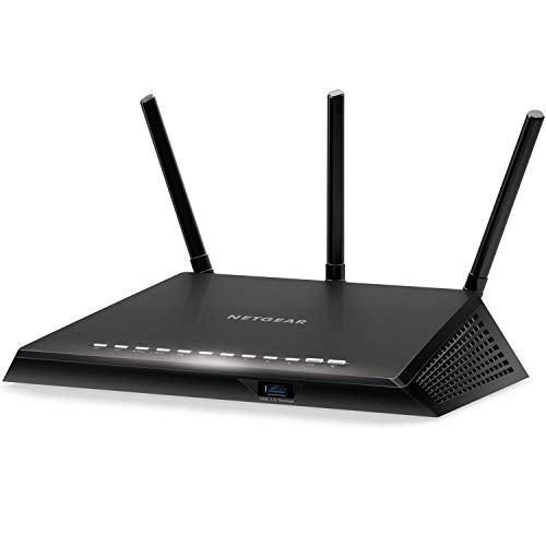Product Cover NETGEAR Nighthawk Smart WiFi Router (R6700) - AC1750 Wireless Speed (up to 1750 Mbps) | Up to 1500 sq ft Coverage & 25 Devices | 4 x 1G Ethernet and 1 x 3.0 USB ports | Armor Security