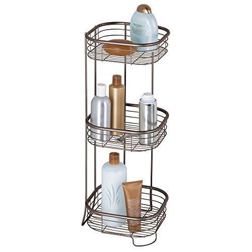 Product Cover iDesign Forma Metal Wire Corner Standing Shower Caddy, Bath Shelf Baskets for Shampoo, Conditioner, Soap, 9.5