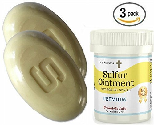 Product Cover 3 PACK- 10% Sulfur Ointment + (2) 10% Sulfur Soap, Go All Natural ! ZERO PEG