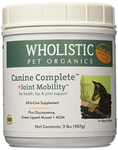 Product Cover Wholistic Pet Organics Canine Complete Plus Joint Mobility with Green Lipped Mussel Supplement, 2 lb
