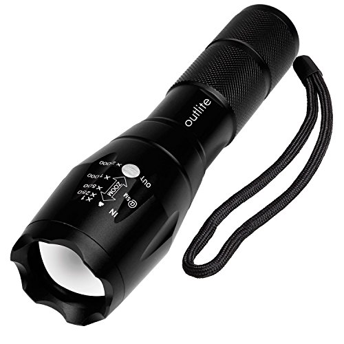 Product Cover Outlite A100 Portable 600 Lumens Handheld LED Flashlight with Adjustable Focus and 5 Light Modes, Outdoor Water Resistant Flashlights High Lumens, Tactical Flashlight for Camping Hiking Emergency