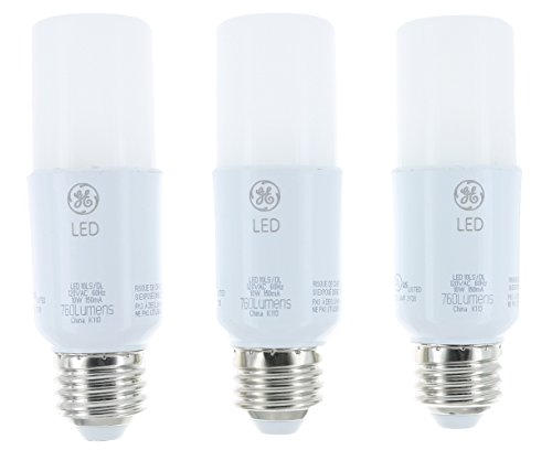 Product Cover GE Lighting 79369 LED Bright Stik 10-watt (60-Watt Replacement), 760-Lumen Light Bulb with Medium Base, Daylight, 1 Box (3 Bulbs Total)