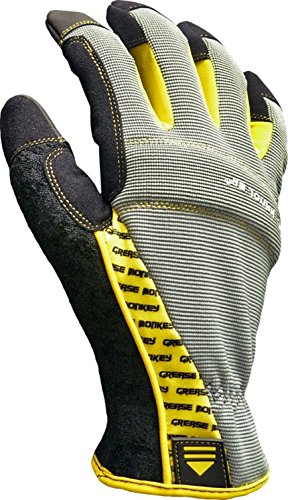 Product Cover Grease Monkey 22402-23 Medium Tool Handler All Purpose Work Riding Gloves with Touchscreen Capabilities, Machine Washable