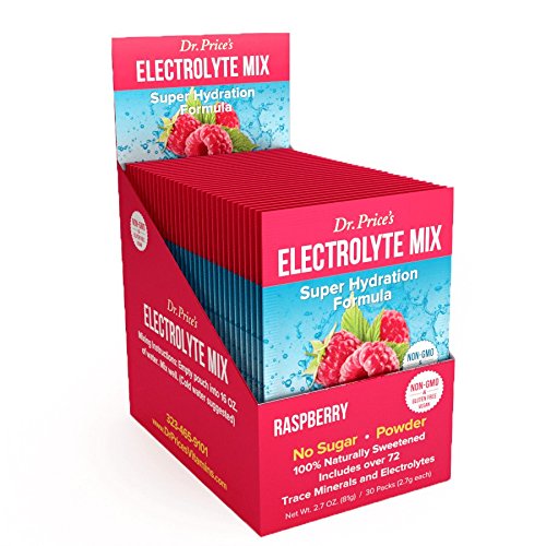 Product Cover Electrolyte Mix, Raspberry Electrolyte Powder | 30 Packets, Hydration Keto Electrolyte Drink Mix | Zero Sugar, Non-GMO, 72 Trace Minerals Plus Potassium, Magnesium, Calcium and Sodium