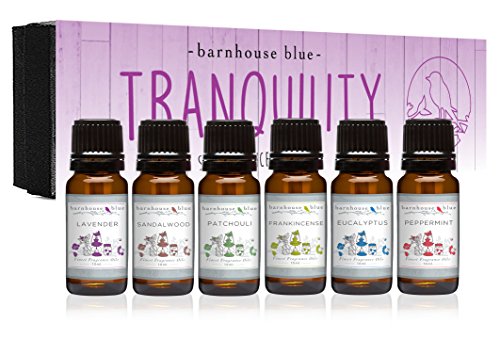 Product Cover Premium Grade Fragrance Oil - Tranquility - Gift Set - 6/10ml Bottles - Lavender, Sandalwood, Frankincense, Eucalyptus, Patchouli, Peppermint