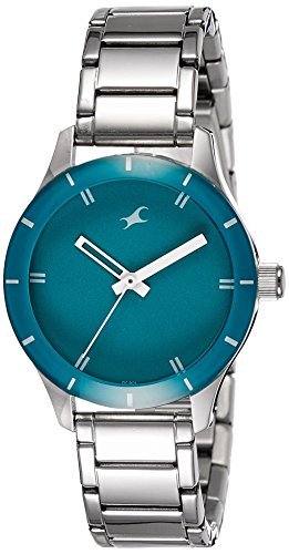 Product Cover Fastrack Women's Fashion-Casual Analog Watch-Quartz Mineral Dial - Silver Metal Strap