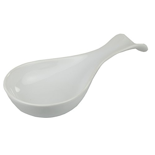 Product Cover Home Basics SR44262 Ceramic Spoon Rest (White), 10.50