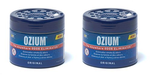 Product Cover Ozium 804281-2 Regular (4.5oz) - 2 Pack Smoke & Odors Eliminator Gel, Original Scent