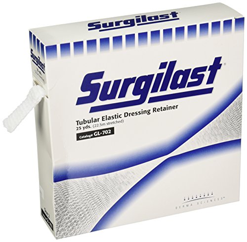 Product Cover Derma Sciences GL702 Surgilast Tubular Elastic Dressing Retainer, Small Hand, Arm, Leg, Foot, 25 yd Roll, 8