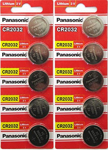 Product Cover [ 10 pcs ] -- Panasonic Cr2032 3v Lithium Coin Cell Battery Dl2032 Ecr2032 ( Pack of 10 )