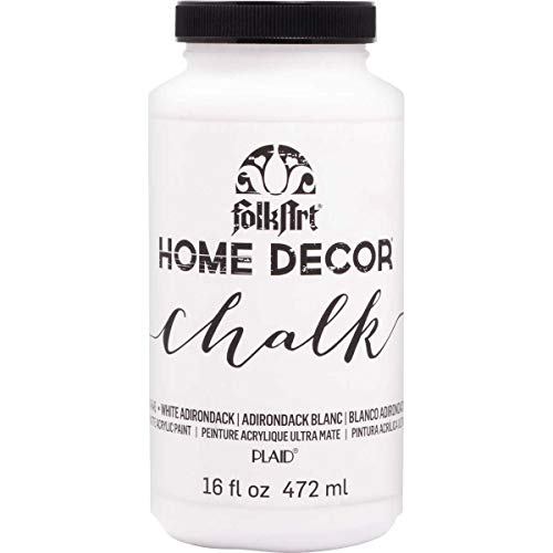 Product Cover FolkArt 34846 Home Decor Chalk Furniture & Craft Paint in Assorted Colors, 16 ounce, White Adirondack