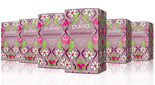 Product Cover Pukka Womankind, Organic Herbal Tea with Shatavari, Cranberry & Rose Flower (6 Pack, 120 Tea Bags)