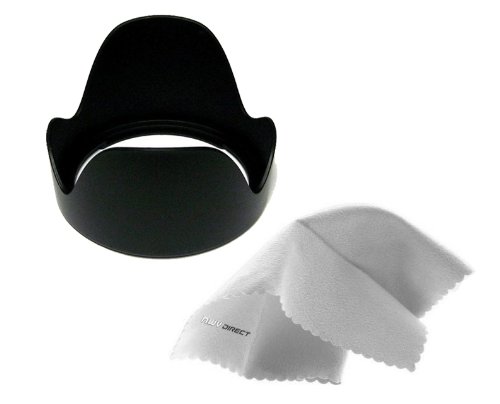 Product Cover Leica V-LUX (Typ 114) Pro Digital Lens Hood (Flower Design) + Nw Direct Microfiber Cleaning Cloth.