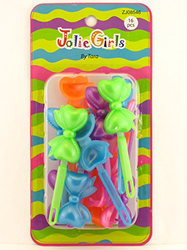 Product Cover Jolie Girls By Tara Self Hinge Plastic Bow Hair Barrettes - 16 Pcs.