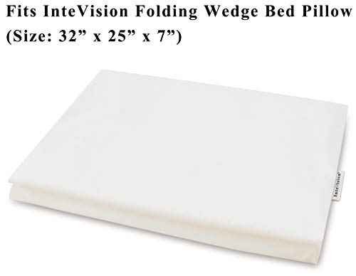 Product Cover InteVision 400 Thread Count, 100% Egyptian Cotton Pillowcase. Designed to Fit The Folding Wedge Bed Pillow (32