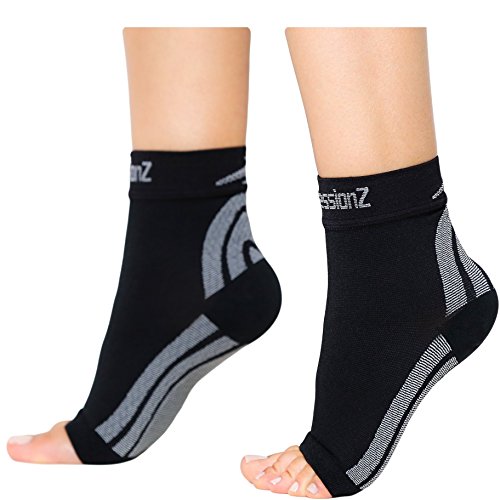 Product Cover CompressionZ Plantar Fasciitis Socks - Compression Foot Sleeves - Ankle Brace Arch Support - Pain Relief for Heel Spurs, Edema, Achilles Tendonitis