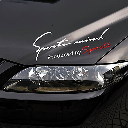 Product Cover Racing Sports Auto Car Light Eyebrow Reflective Stickers Decor Car Front Decals White