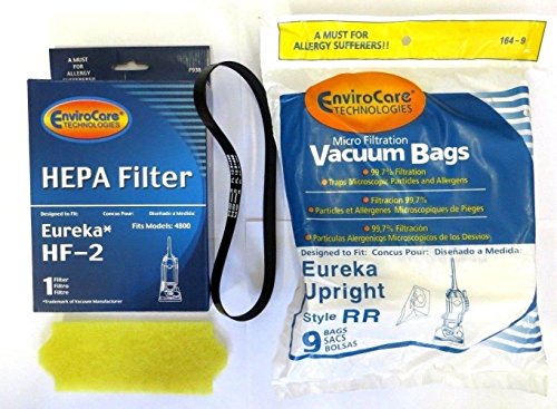 Product Cover Eureka Vacuum 4870 Smart Vac Supply Kit (9 Bags & 1 R Belt & Hf2 & 70082 Filter) by EnviroCare