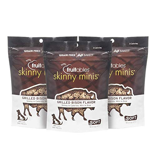 Product Cover Fruitables Skinny Minis 5 Ounce Grilled Bison Chewy Dog Treats Pack of 3
