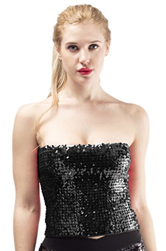 Product Cover Alivila.Y Fashion Womens Sparkling Sequins Stretch Party Clubwear Tube Top