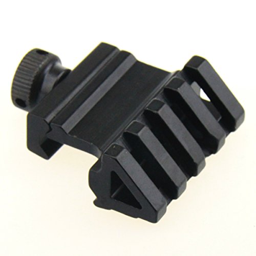 Product Cover TACFUN Picatinny Style 45 Degree 4 Slots Offset Angle Rail Mount for Flashlight, Sight, RED Laser