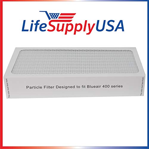 Product Cover LifeSupplyUSA Replacement Particle Filter Compatible with All Blueair 400 Series Air Purifiers 400PF 401 401PF 410B 402 403 410 450E 455 455EB