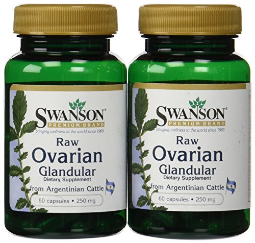 Product Cover Swanson Premium Raw Ovarian Glandular 250mg (2 Bottles each of 60 Capsules)