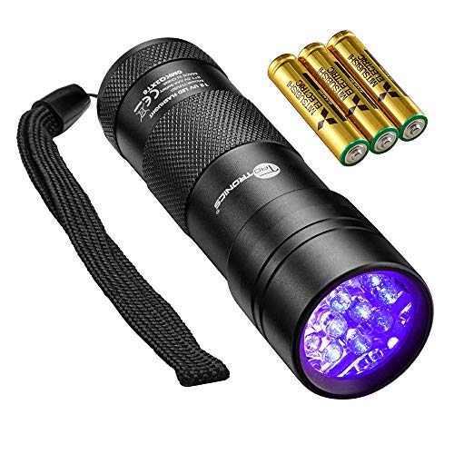 Product Cover TaoTronics Black Light, 12 LEDs 395nm UV Blacklight Flashlights Detector for Pets Urine and Stains  with 3 Free AAA Batteries