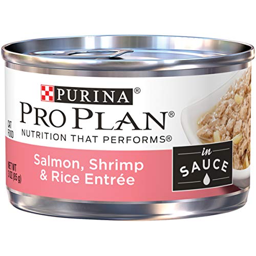 Product Cover Purina Pro Plan Wet Cat Food, Salmon, Shrimp & Rice Entree in Sauce - (24) 3 oz. Pull-Top Cans