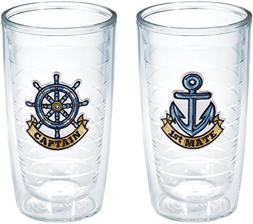 Product Cover Tervis Captain First Mate Emblem Bottle, 16-Ounce, Pack of 2, On The Water - 1168889