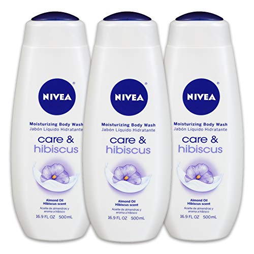 Product Cover NIVEA Care & Hibiscus Moisturizing Body Wash - Floral Scent for Normal Skin - 16.9 fl. oz. Bottle (Pack of 3)
