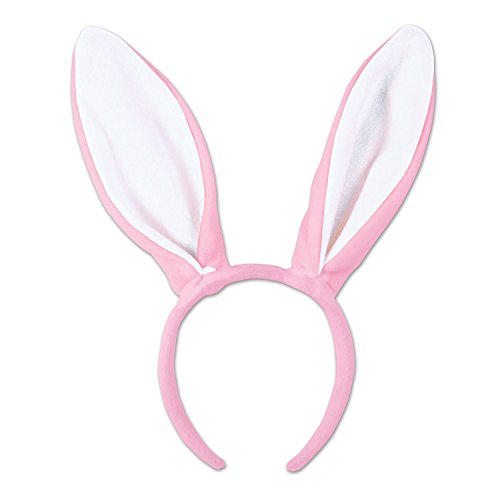 Product Cover Beistle Soft-Touch Bunny Ears, Pink/White