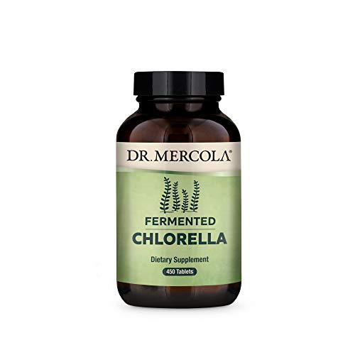 Product Cover Dr. Mercola, Fermented Chlorella, 90 Servings (450 Tablets), non GMO, Soy-Free, Gluten Free