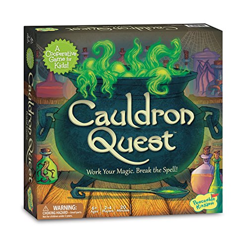 Product Cover Peaceable Kingdom Cauldron Quest Cooperative Potions and Spells Game for Kids