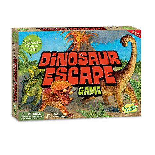 Product Cover Peaceable Kingdom Dinosaur Escape Award Winning Cooperative Game of Logic and Luck for Kids