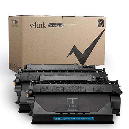 Product Cover V4INK 2-Pack Compatible Toner Cartridge Replacement for HP 80X CF280X 80A CF280A Toner Ink High Yield for HP LaserJet Pro 400 M401 M401a M401d M401dn M401dne M401dw M401n MFP M425dn M425dw Printer