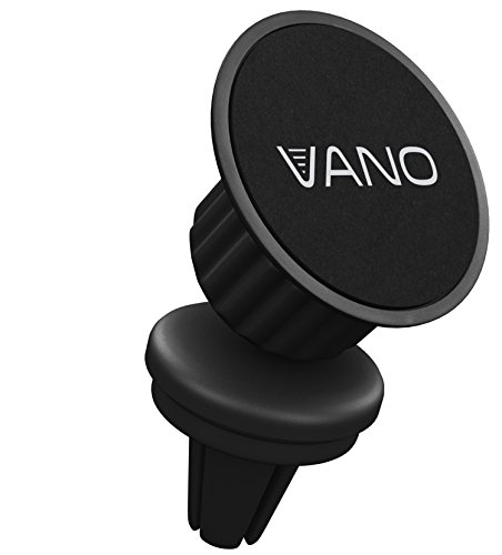 Product Cover Vano Magnetic Car Air Vent Phone Mount (Black) for Car, RV or Truck Compatible with iPhone with Extra Metal Plates in Easy-to-Open Package