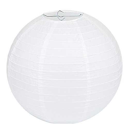 Product Cover LIHAO 12 Inch White Round Paper Lanterns (10 Pack)