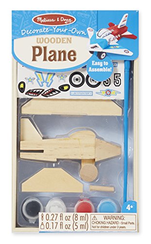 Product Cover Melissa & Doug Decorate-Your-Own Wooden Plane Craft Kit, Great Gift for Girls and Boys - Best for 4, 5, 6, 7 and 8 Year Olds